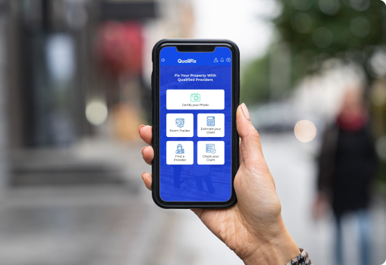 person using the app